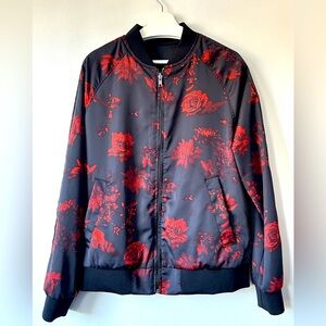 H&M Floral Red & Black Jacket (Reversible Design) - Size Men’s Medium Never Worn